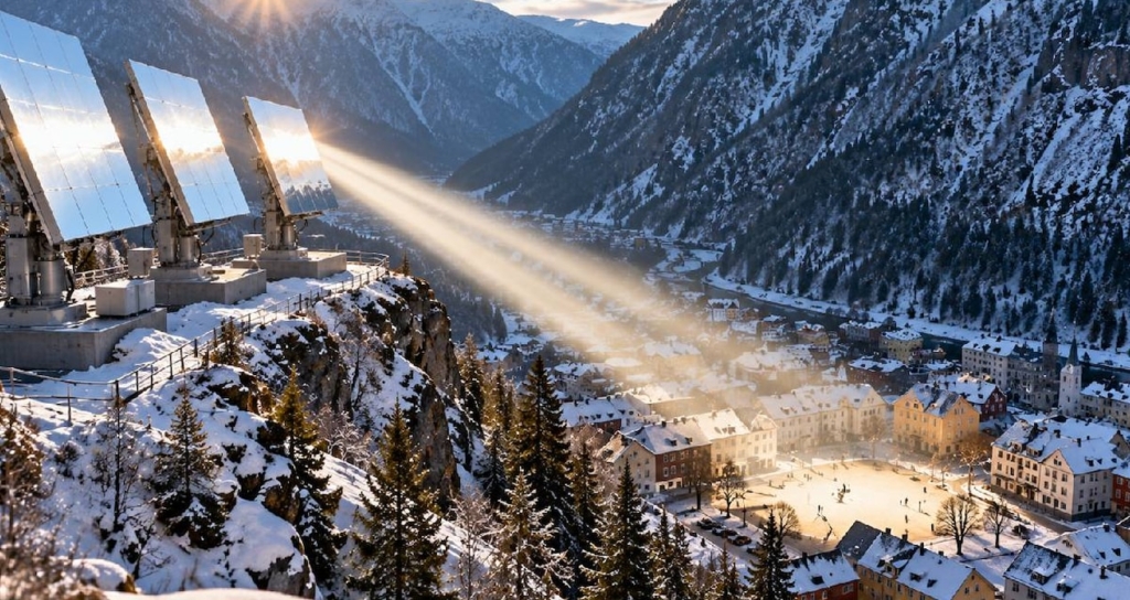 Norveç'in Güneş Almayan Rjukan Kasabası Dev Aynalarla Aydınlatılıyor