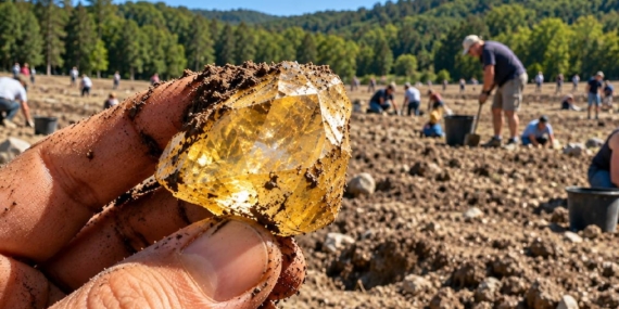 ABD’deki Crater of Diamonds Parkında Ziyaretçiler Kendi Buldukları Elmaslara Sahip Oluyor